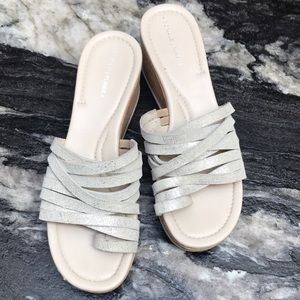 Donald J Pliner cork wedge summer slide.